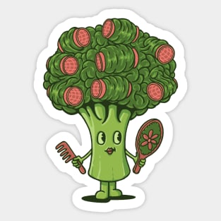 BROCCOLI AND CURLERS Sticker